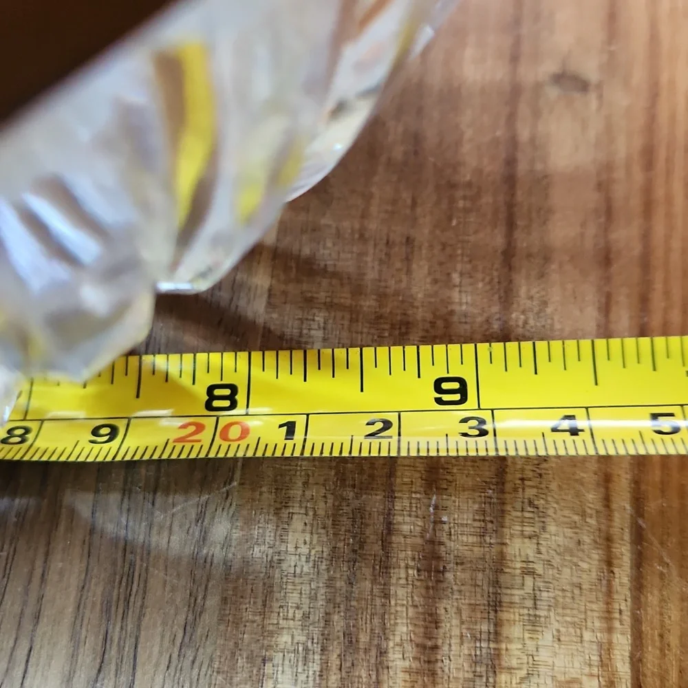 9"  Thumbprint Starburst  Heavy Clear Crystal Bowl with Silver Plated Rim - Picture 6 of 6